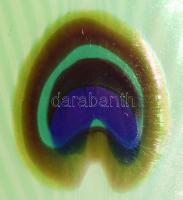 Vaclav Stepanek art nouveau pávaszemes váza pár. Kézzel formázott opalit uránium hutaüveg. Jelzés né...