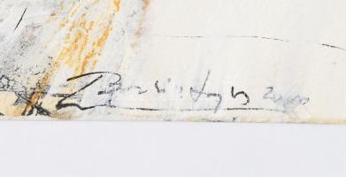 Bardócz Lajos (1936-): Erotika II., 2000. Vegyes technika, papír, jelzett. Paszpartuban. 40x27,5 cm