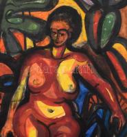 Jozefka Antal (1935-): Női akt. Vegyes technika, papír. Jelzés nélkül. Paszpartuban. 57x41 cm