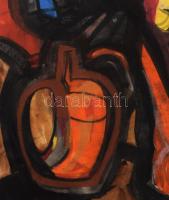 Jozefka Antal (1935-): Női akt. Vegyes technika, papír. Jelzés nélkül. Paszpartuban. 57x41 cm