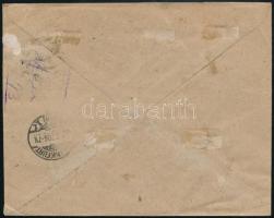 1920 Ajánlott levél Thornból lengyel-német vegyes bérmentesítéssel Frankfurtba / Registered cover fr...
