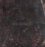 Perei Zoltán (1913-1992): Nyomódúc, kétoldalas. Nyomódúcról készült grafikákkal ellátott papírtokban...