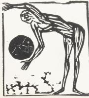 Perei Zoltán (1913-1992): Nyomódúc, kétoldalas. Nyomódúcról készült grafikákkal ellátott papírtokban...