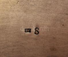 Antik zománcozott ezüst (Ag) karperec, jelzett, zománchibákkal, d: 7 cm, bruttó 43g