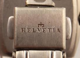 Helvetia Titanium karóra, fém szíjjal, kvarc, napkijelzéssel, 3x2,5 cm