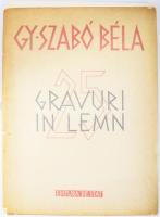 Gy. Szabó Béla (1905-1985): 25 Gravuri in lemn. (25 fametszet). Kolozsvár, 1949, Editura de Stat. Kiadóikissé sérült kartonmappában, lapok épek. Lapméret: 42x30 cm.
