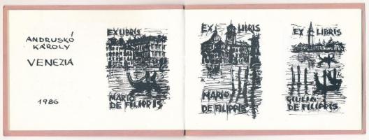 Andruskó Károly (1915-2008) mappa/füzet: Appunti di un viaggio in It6alia, parte prima - Venezia, Fi...