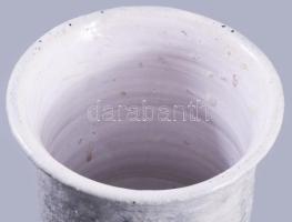 Gorka Lívia (1925-2011): Váza. Többszínű mázzal fedett kerámia, jelzett, hibátlan, m: 22 cm