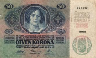 1914. 50K román ellenbélyegzővel T:III