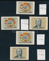 1957 NOSZF (IV.) sor bélyegei minden létező fogazat és vízjel változatban