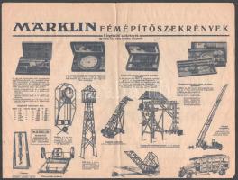 Vegyes reklámprospektus tétel, 2 db: Märklin prospektus, Rieter &amp; Koller Giesserei und Maschnenfabrik Konstanz, hajtottak, az második szakadt, 2x1 sztl. lev.