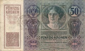1914. 50K román ellenbélyegzővel T:III