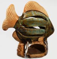 Halalakú mécsestartó, hibátlan, m: 18 cm