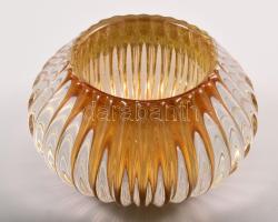 Modern bordázott mécsestartó, d: 10 cm, m: 6,5 cm