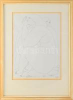 Tot, Amerigo (1909-1984): Női aktok, 1982. Szitanyomat, papír, jelzett, üvegezett fakeretben 42x30 cm