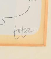 Tot, Amerigo (1909-1984): Női aktok, 1982. Szitanyomat, papír, jelzett, üvegezett fakeretben 42x30 c...