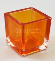 Kocka alakú mécsestartó, 8x8x8 cm