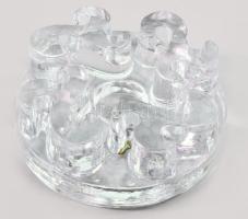 Skandináv öntött mécsestartó, tea melegen tartó alj, d: 16 cm