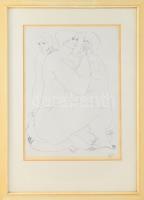 Tot, Amerigo (1909-1984): Női aktok, 1982. Szitanyomat, papír, jelzett, üvegezett fakeretben 42x30 cm