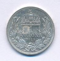 1915KB 1K Ag "Ferenc József" T:XF patina Adamo K5.1