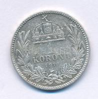 1915KB 1K Ag "Ferenc József" T:XF patina Adamo K5.1