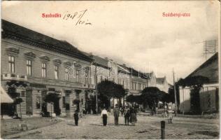 1908 Szabadka, Subotica; Széchényi utca, Spitzer és Klein üzlete, Lipsitz kiadása / street, shops (EK)