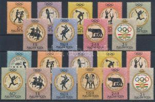 1960 Olimpia (III.) Róma sor minden létező értéke XIII A és XIII B vízjellel