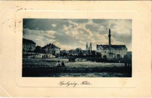 Ipolyság, Sahy; Fő tér, Vármegyeháza. Polgár J. kiadása / main square, county hall + "IPOLYSÁG" (EK)