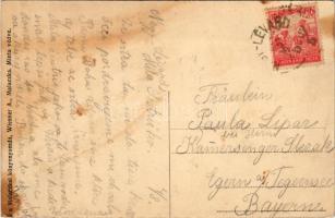 Nagylévárd, Velké Leváre; látkép, templom. Wiesner A. kiadása / general view, church (fl)