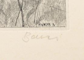 Barczi Pál (1933-2003): Lillafüred. Rézkarc, papír, jelzett, 25×35 cm