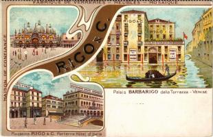 Venezia, Venice; Palais Barbarigo della Terrazza / hotel, restaurant, from a postcard booklet. litho (EK)