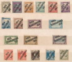 Posta Ceskoslovenska 1918 18 db bélyeg, Bodor vizsgálójellel