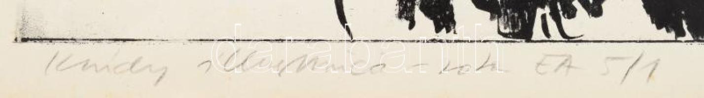 Vilhelm (Wilhelm) Károly (1943-2011): Krúdy illusztráció, 1977. Rota (ofszet), papír, jelzett, művés...