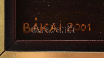 Bákai László (-): Vadászcsendélet. Olaj, farost. Jelzett. Fakeretben. 30×40 cm