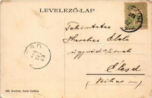 1905 Kraszna, Sz.-Kraszna, Crasna (Szilágy megye); Református templom. Korbuly Antal kiadása / Calvi...