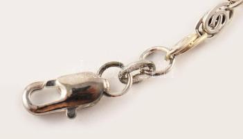 Ezüst (Ag) óralánc kulccsal, csatja nem ezüst, h: 40 cm, bruttó 13,7g