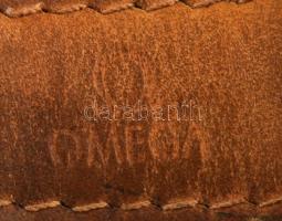 Omega bőr óraszíj, fém csattal, használt