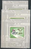 1967 100 éves a magyar posta 5 db talpas blokk (16.000)
