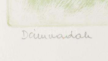 Kórusz József (1927-2010): Dámvadak. Rézkarc, papír, jelzett. Számozott: 63/100. 29,5x39,5 cm. Üvege...