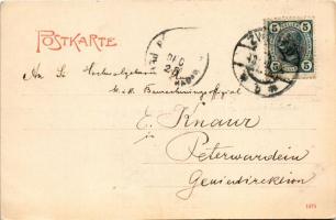 1904 Svitavy, Zwittau; Oberer Stadtplatz, Ottendorferstrasse, Volksbibliothek, Denkmal Mutterliebe. ...