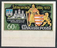 1972 Székesfehérvár 60f ívszéli vágott bélyeg, az évszám a jobb oldalon!