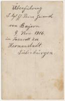 1916 Nagyszeben, Hermannstadt, Sibiu; Überführung Prinz Heinrich von Bayern 9. Nov. 1916. im Lazaret...