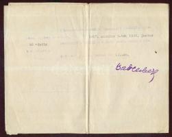 1924 Báró Klebelsberg Kunó által aláírt postaigazgatósági levél