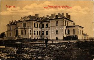 1909 Fogaras, Fagaras; Vármegye közkórháza. W. L. Bp. 6091. Thierfeld Dávid kiadása / hospital (szakadás / tear)