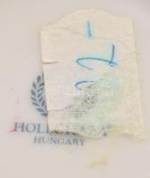 Hollóházi nőszirom mintás váza, jelzett, hibátlan, m: 10 cm