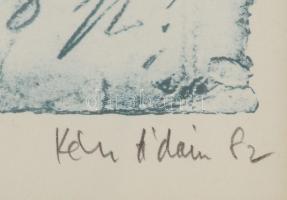 Kéri Ádám (1944): Levél I.. Rézkarc, kréta, papír, jelzett, számozott (11/25), üvegezett fakeretben,...