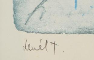 Kéri Ádám (1944): Levél I.. Rézkarc, kréta, papír, jelzett, számozott (11/25), üvegezett fakeretben,...