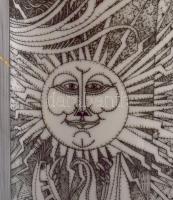 Hollóházi Szász Endre tervezte mintával díszített váza. Kézzel aranyozott, jelzett, hibátlan, m: 25,...