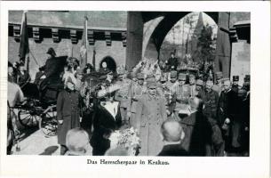 Das Herrscherpaar in Krakau / Az uralkodópár (IV. Károly és Zita) Krakkóban / WWI Austro-Hungarian K.u.K. military, Charles I of Austria and Zita of Bourbon-Parma visiting in Kraków