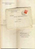 1935 József Főherceg titkárságának levele az akkori kormányfőtanácsos aláírásával, eredeti borítékban